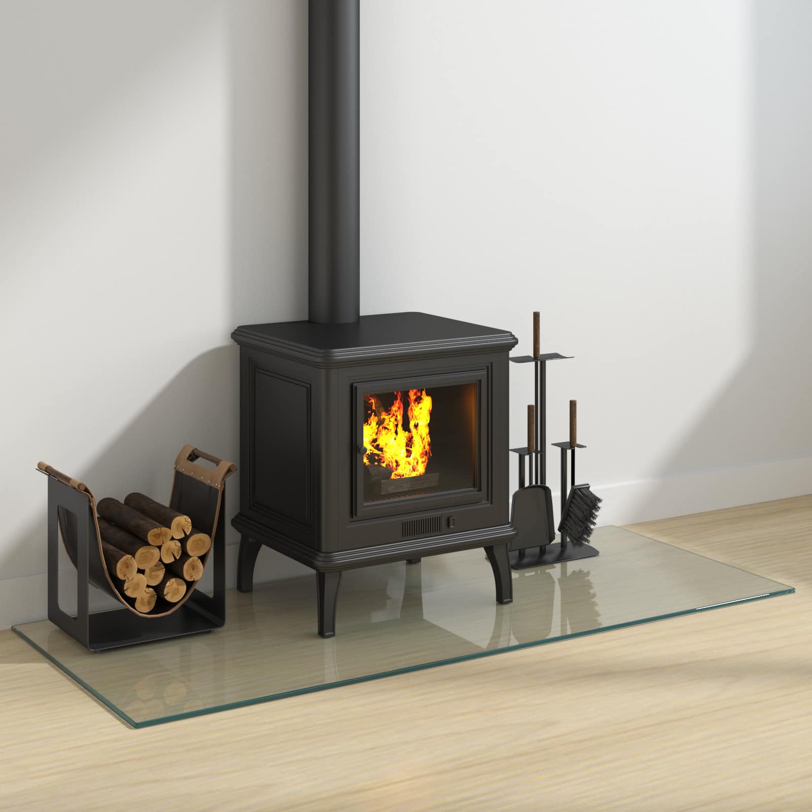 Feuerstelle Glasplatte Transparent 120 x 50 cm Glas
