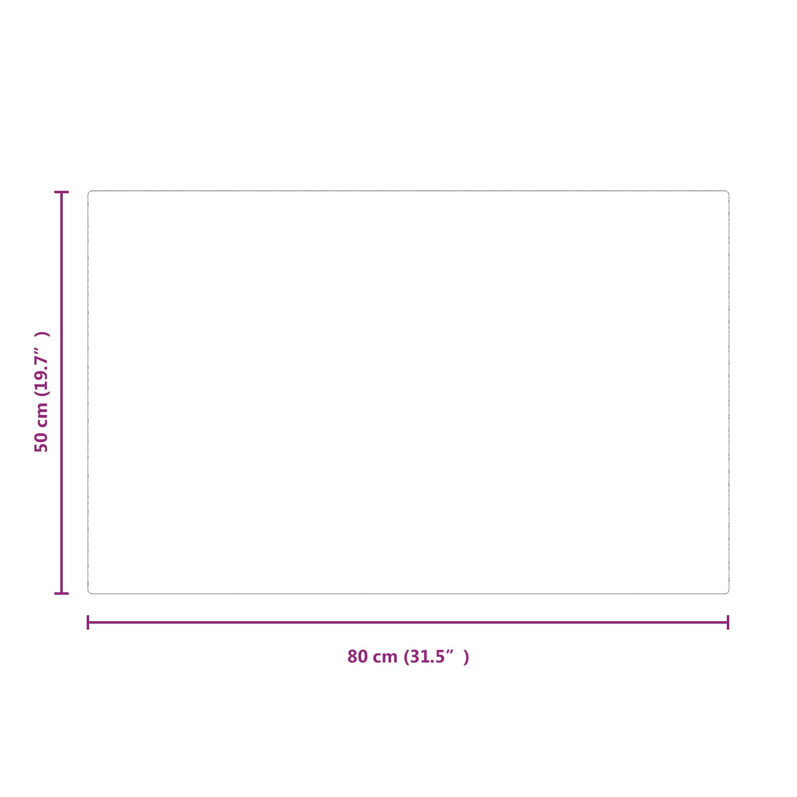 Feuerstelle Glasplatte Transparent 80 x 50 cm Glas