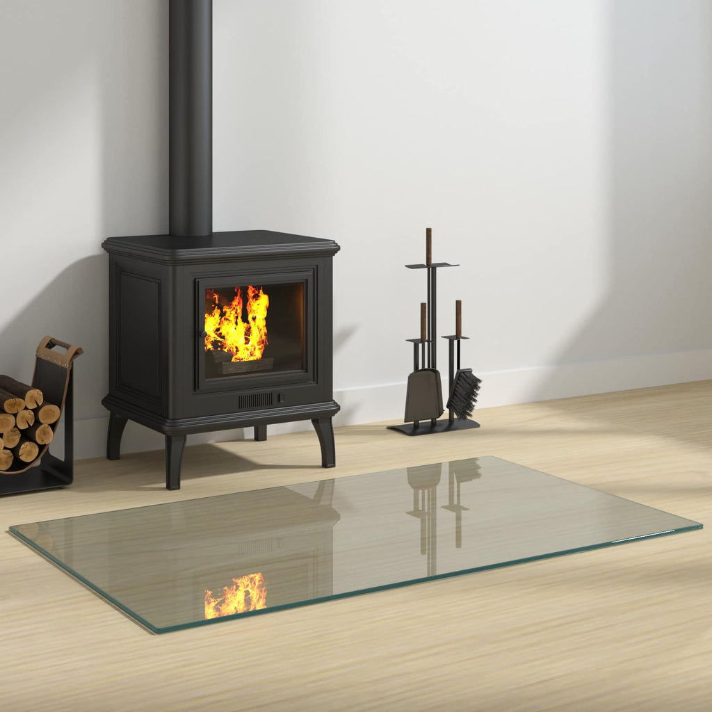 Feuerstelle Glasplatte Transparent 100 x 60 cm Glas