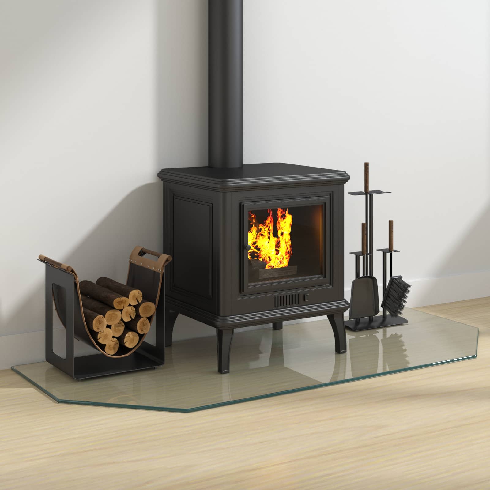 Feuerstelle Glasplatte Transparent 120 x 50 cm Glas