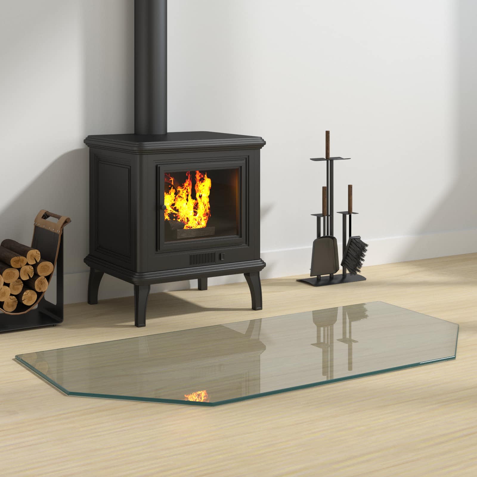 Feuerstelle Glasplatte Transparent 100 x 50 cm Glas