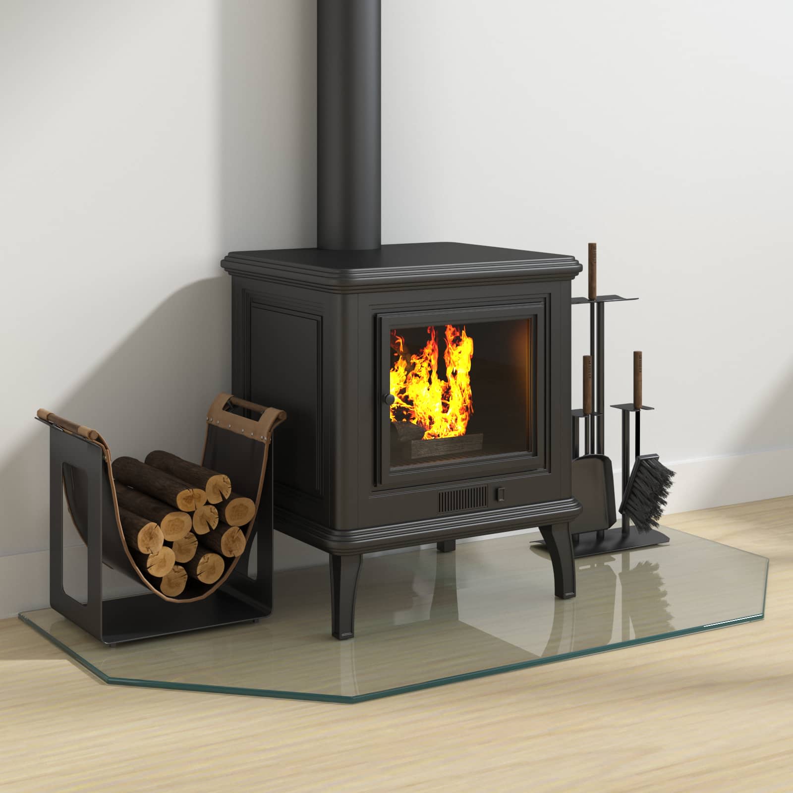 Feuerstelle Glasplatte Transparent 100 x 50 cm Glas