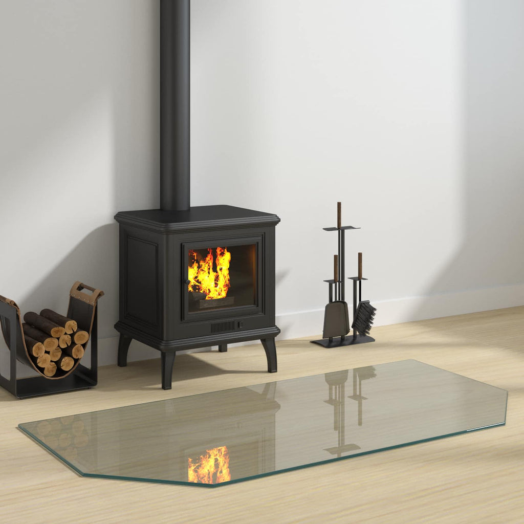 Feuerstelle Glasplatte Transparent 120 x 60 cm Glas
