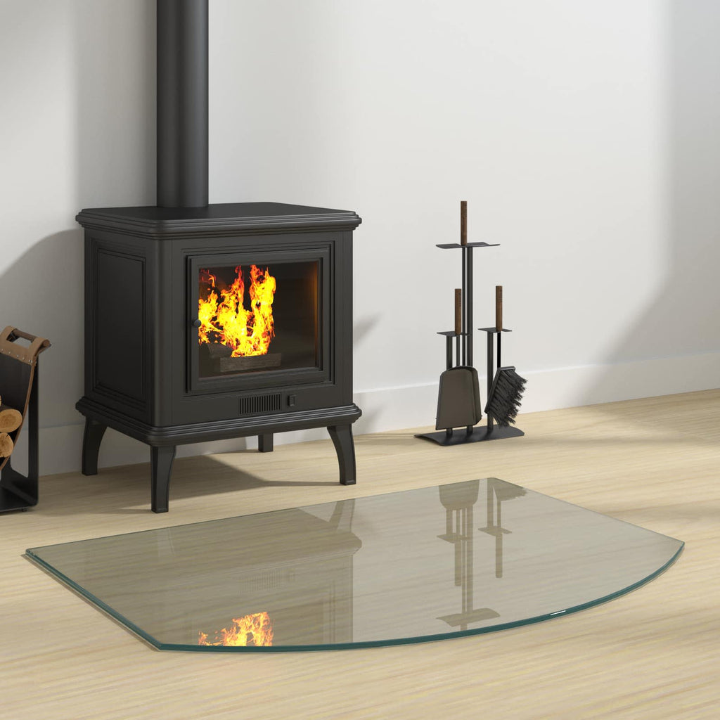 Feuerstelle Glasplatte Transparent 80 x 60 cm Glas