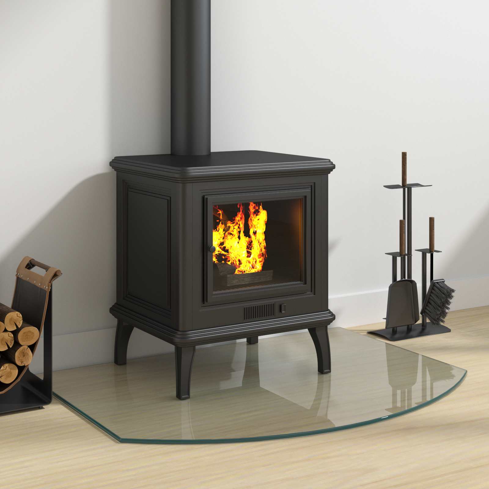 Feuerstelle Glasplatte Transparent 80 x 60 cm Glas