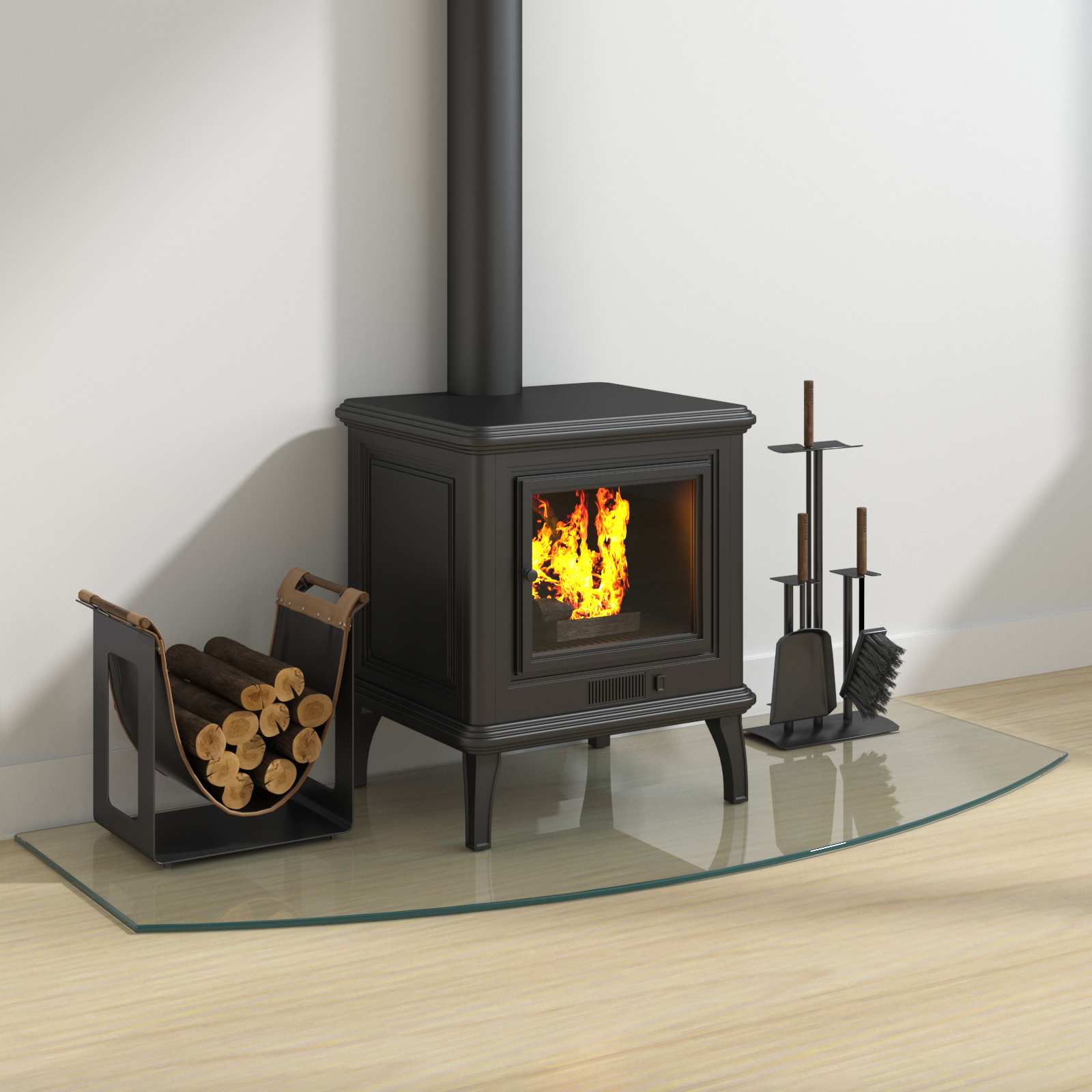 Feuerstelle Glasplatte Transparent 120 x 50 cm Glas