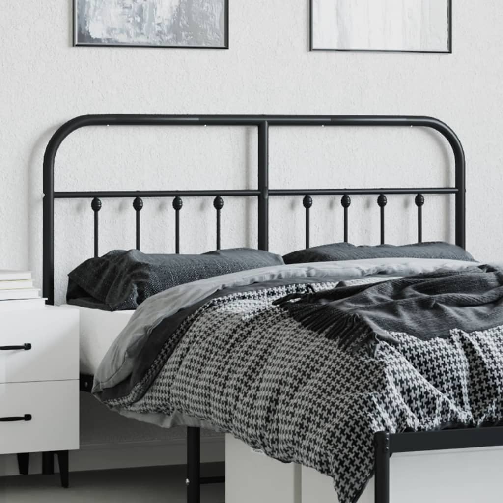 Ersatz-Kopfteil Metall Schwarz 140 cm