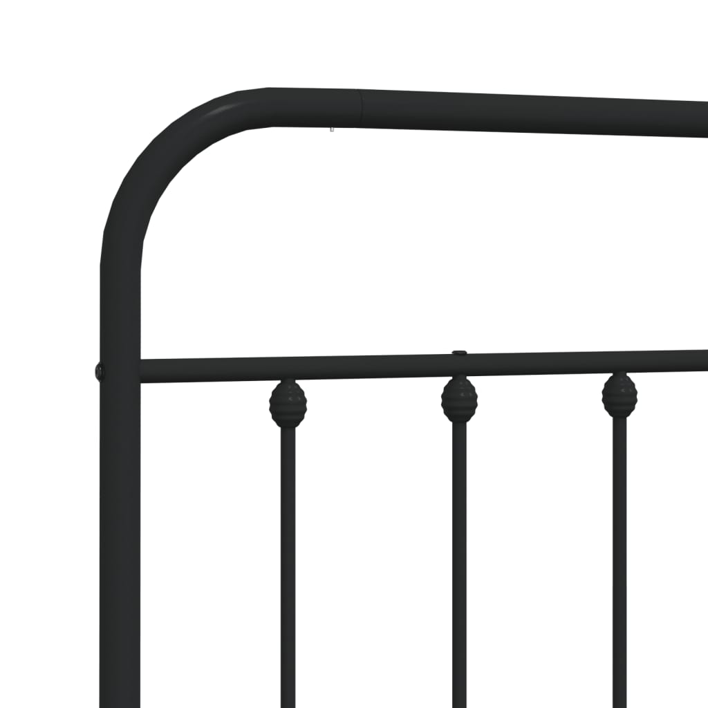 Ersatz-Kopfteil Metall Schwarz 140 cm