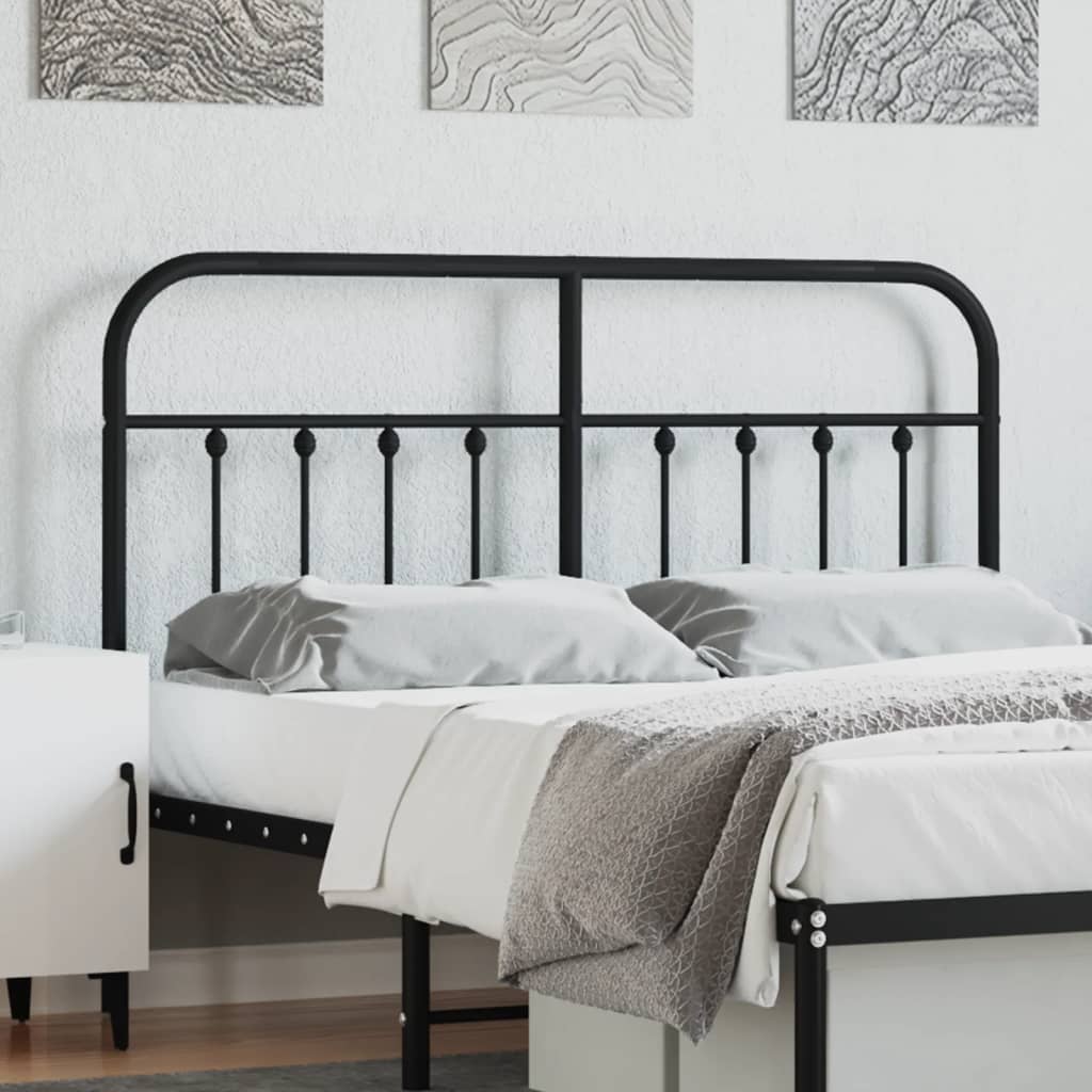Ersatz-Kopfteil Metall Schwarz 140 cm