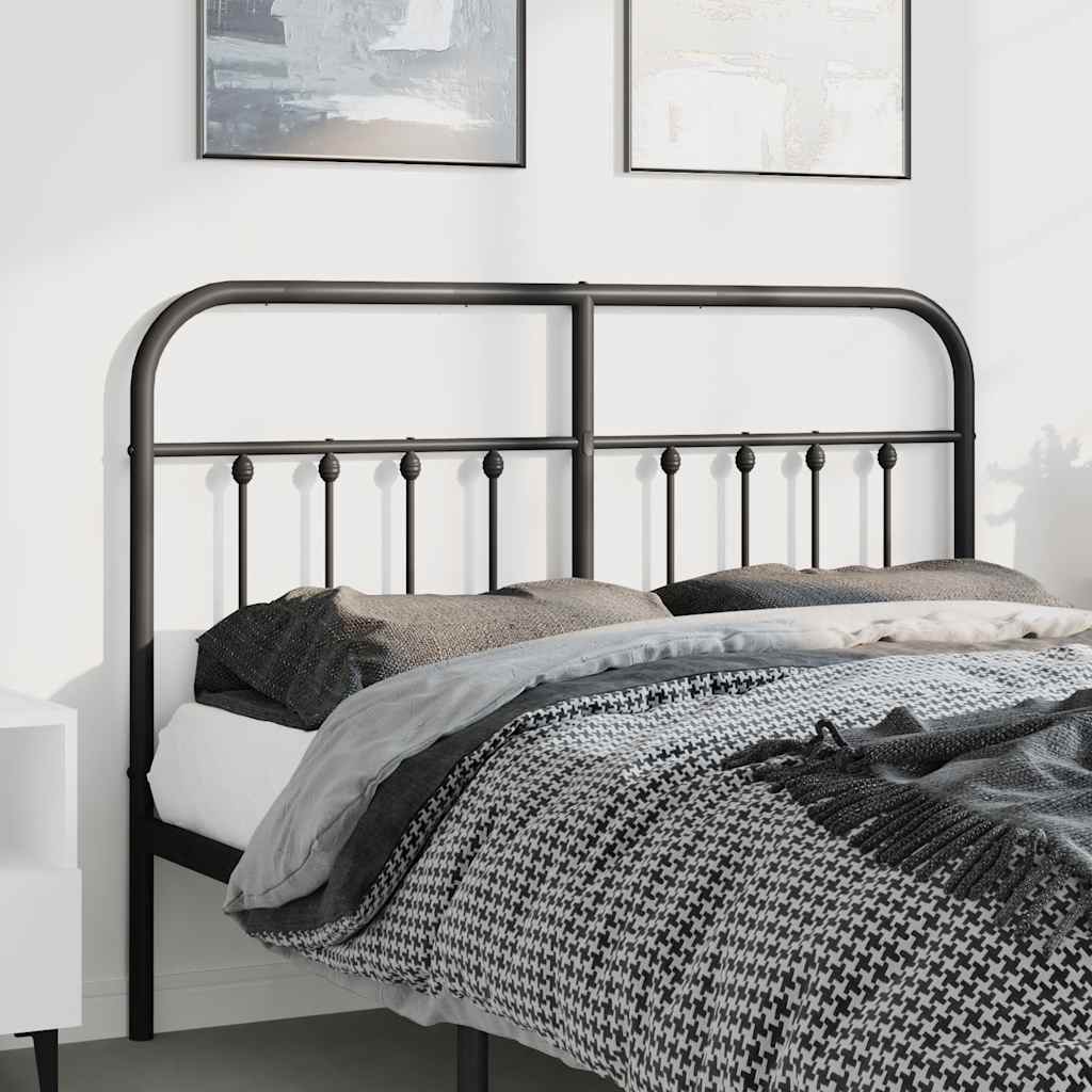 Ersatz-Kopfteil Metall Schwarz 150 cm