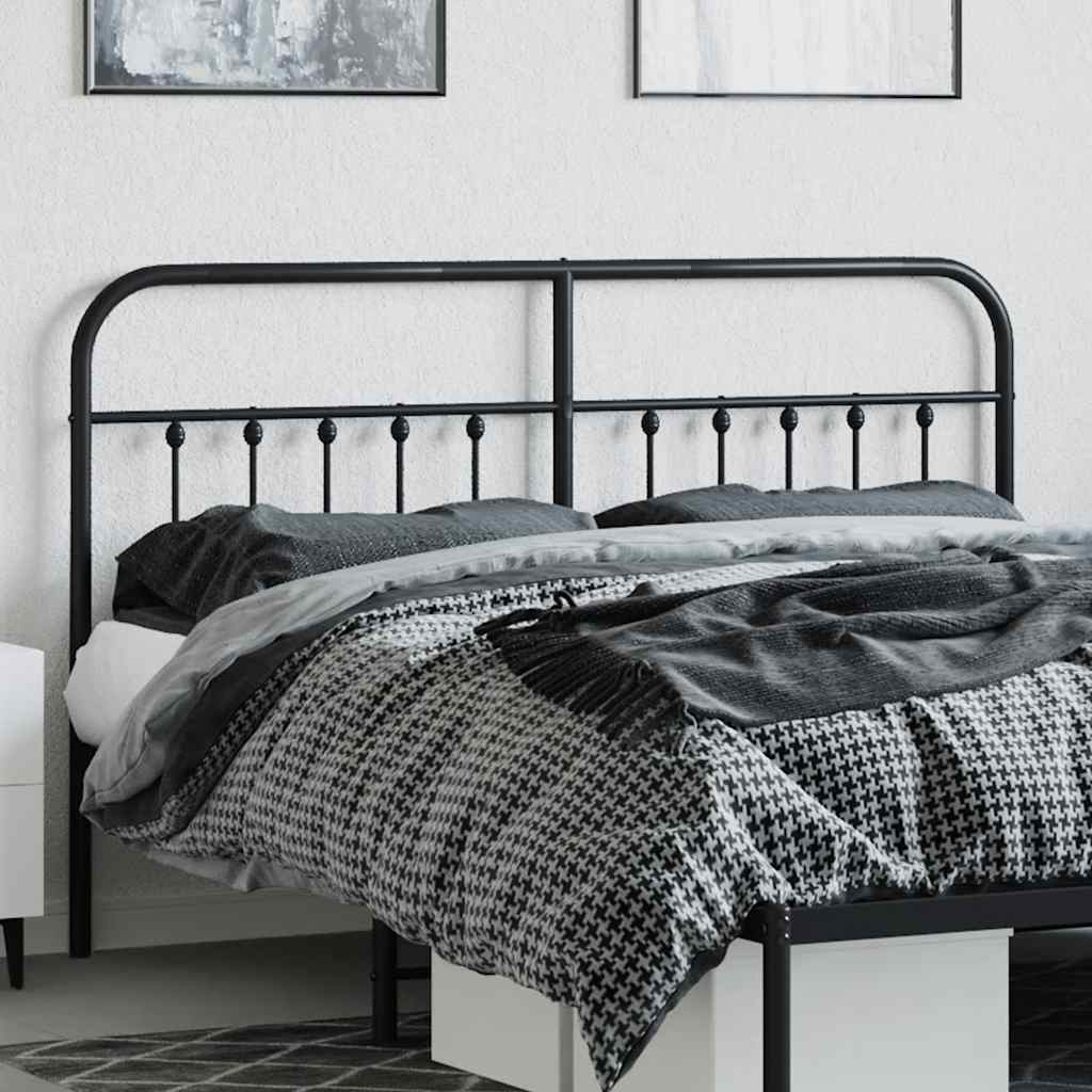 Ersatz-Kopfteil Metall Schwarz 160 cm