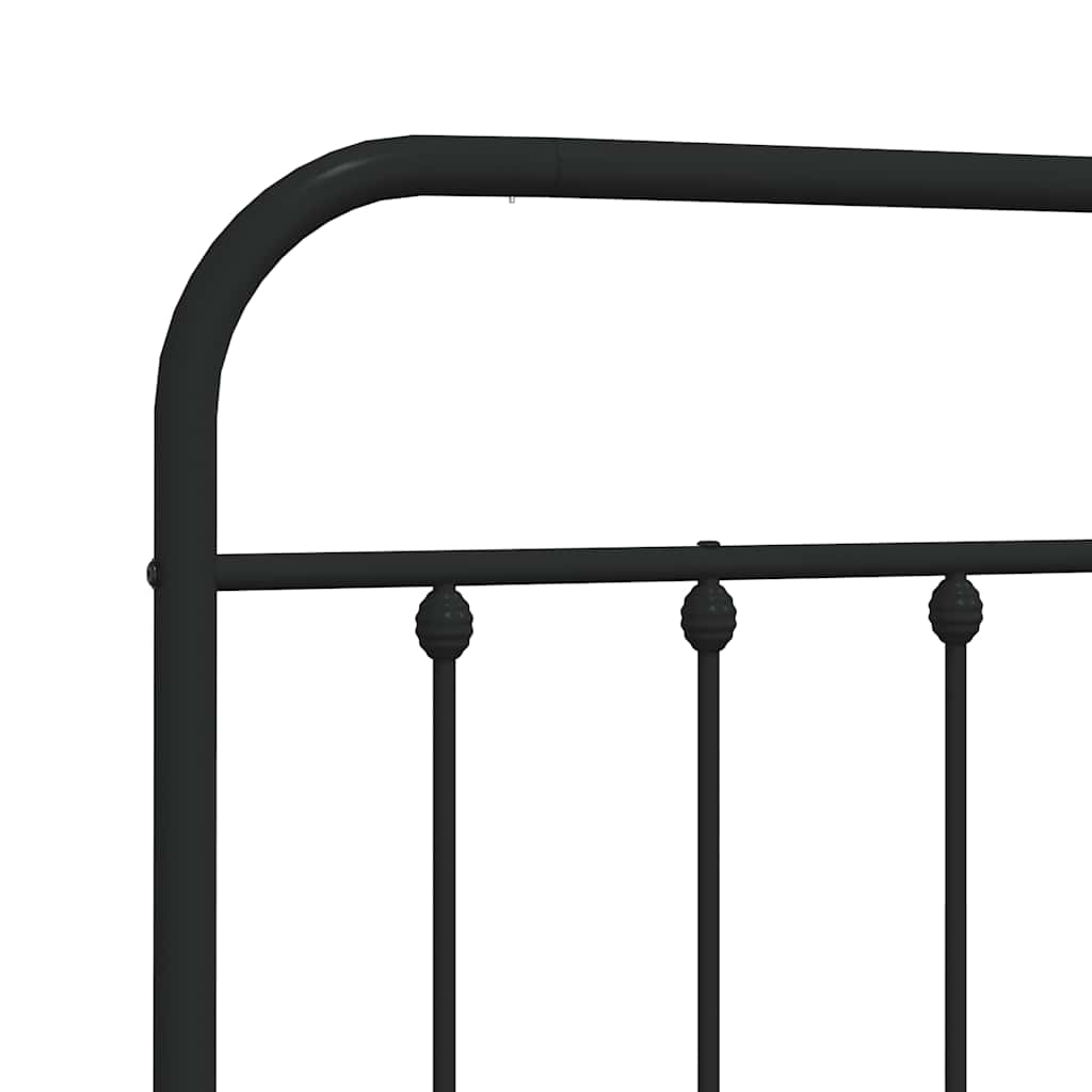 Ersatz-Kopfteil Metall Schwarz 160 cm