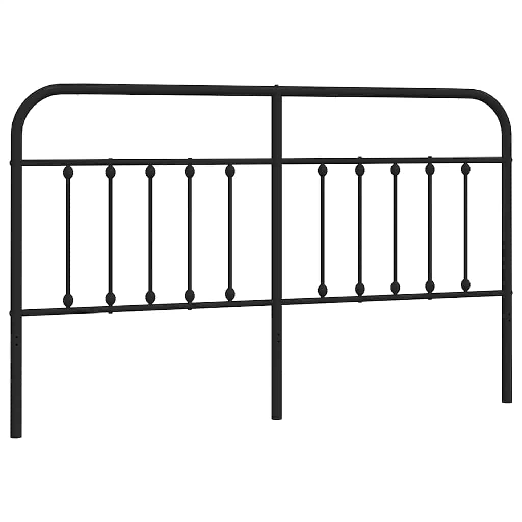 Ersatz-Kopfteil Metall Schwarz 180 cm