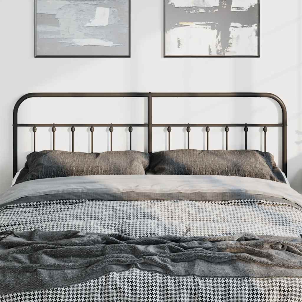 Ersatz-Kopfteil Metall Schwarz 180 cm
