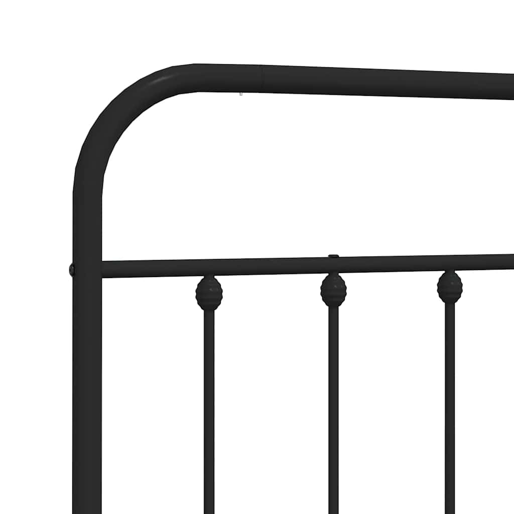 Ersatz-Kopfteil Metall Schwarz 180 cm