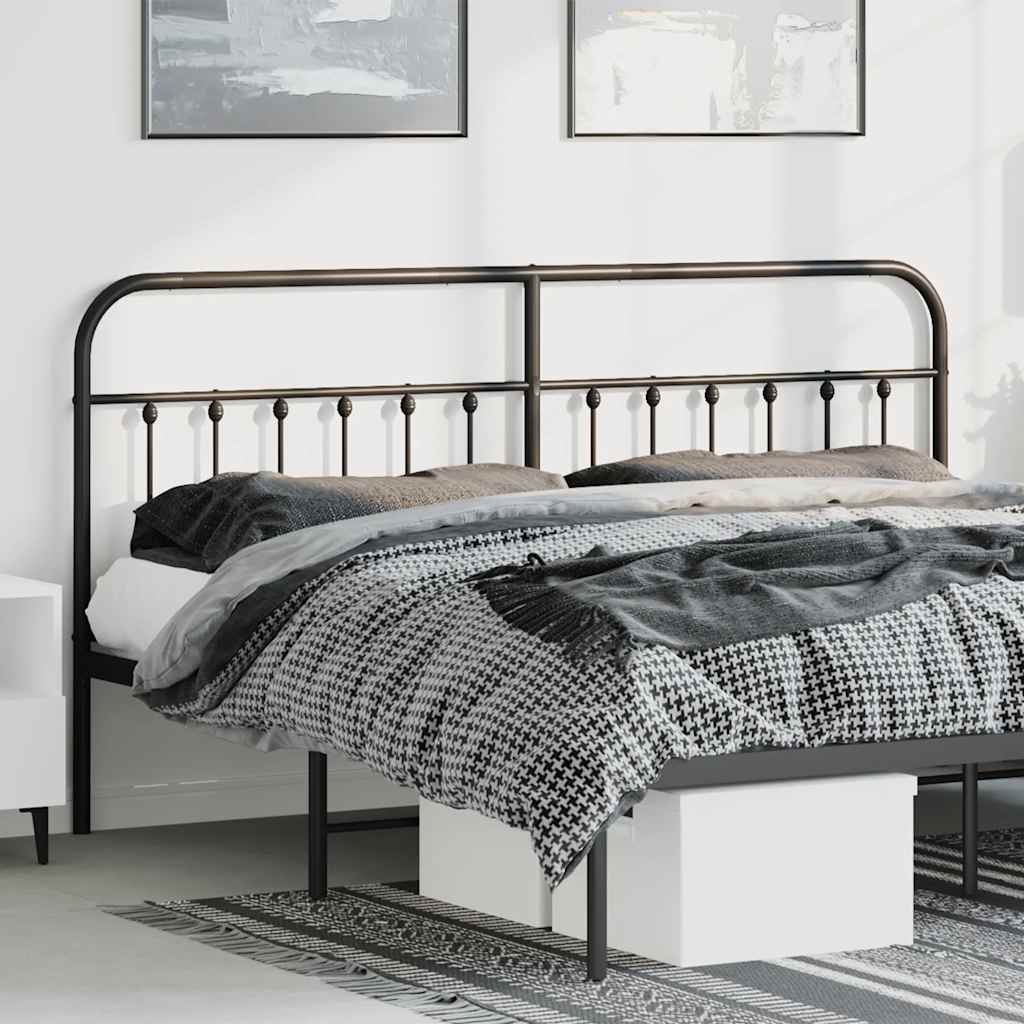 Ersatz-Kopfteil Metall Schwarz 180 cm