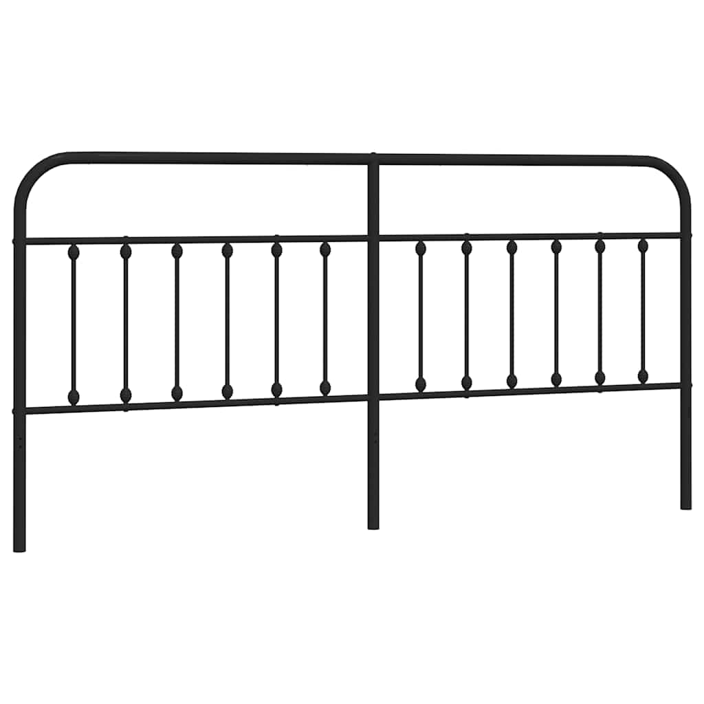Ersatz-Kopfteil Metall Schwarz 200 cm