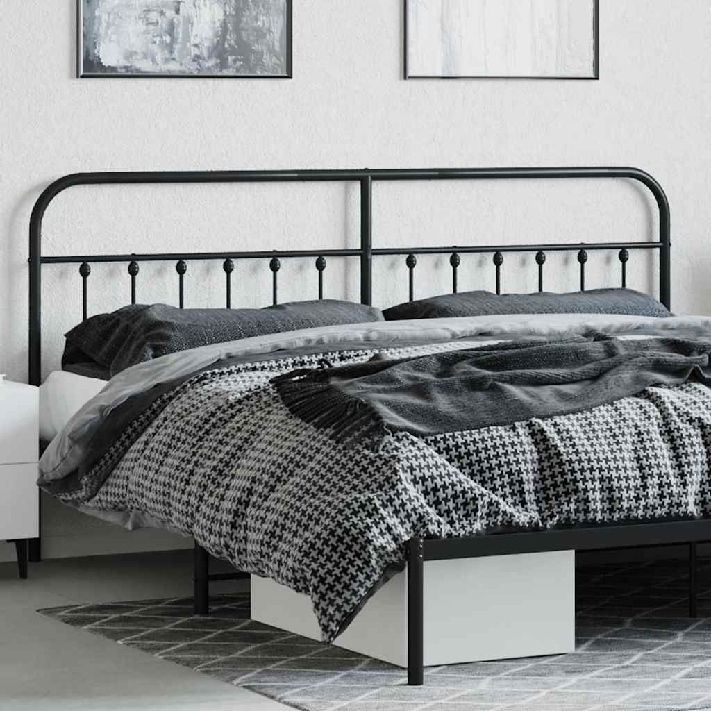 Ersatz-Kopfteil Metall Schwarz 200 cm