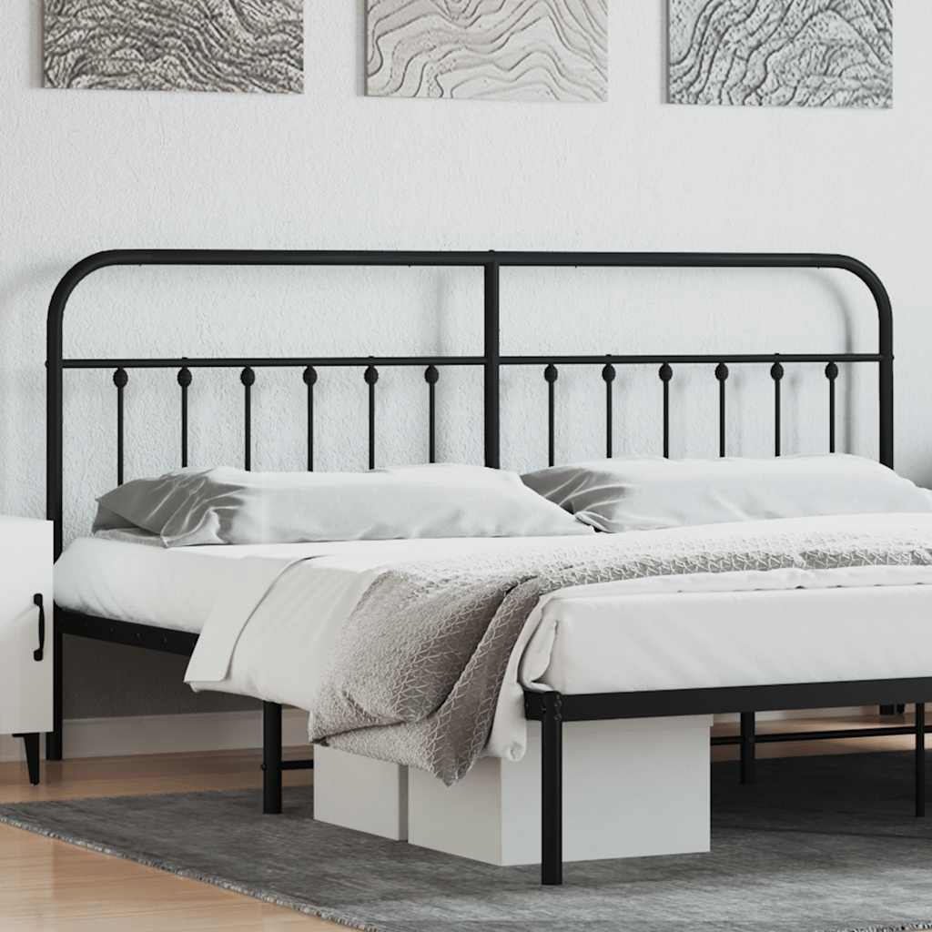 Ersatz-Kopfteil Metall Schwarz 200 cm
