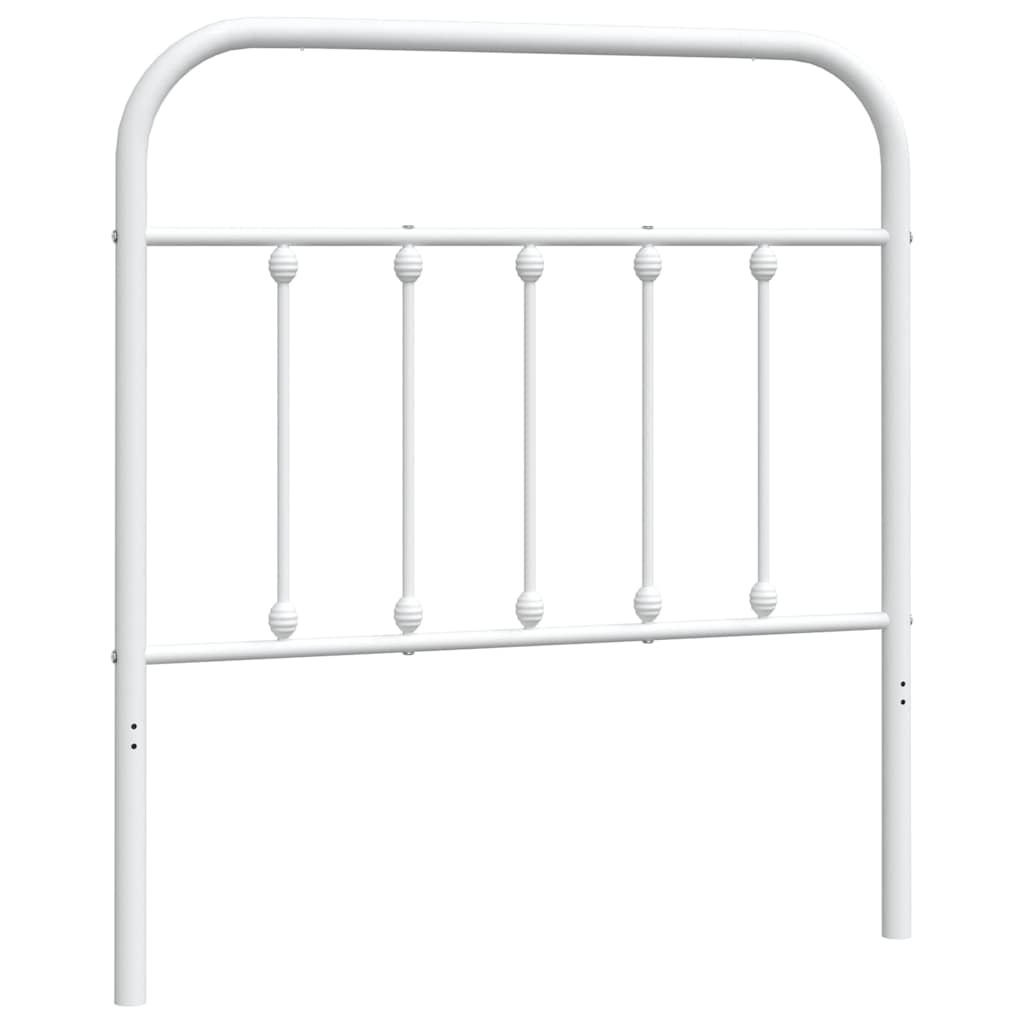 Ersatz-Kopfteil Metall Weiß 90 cm