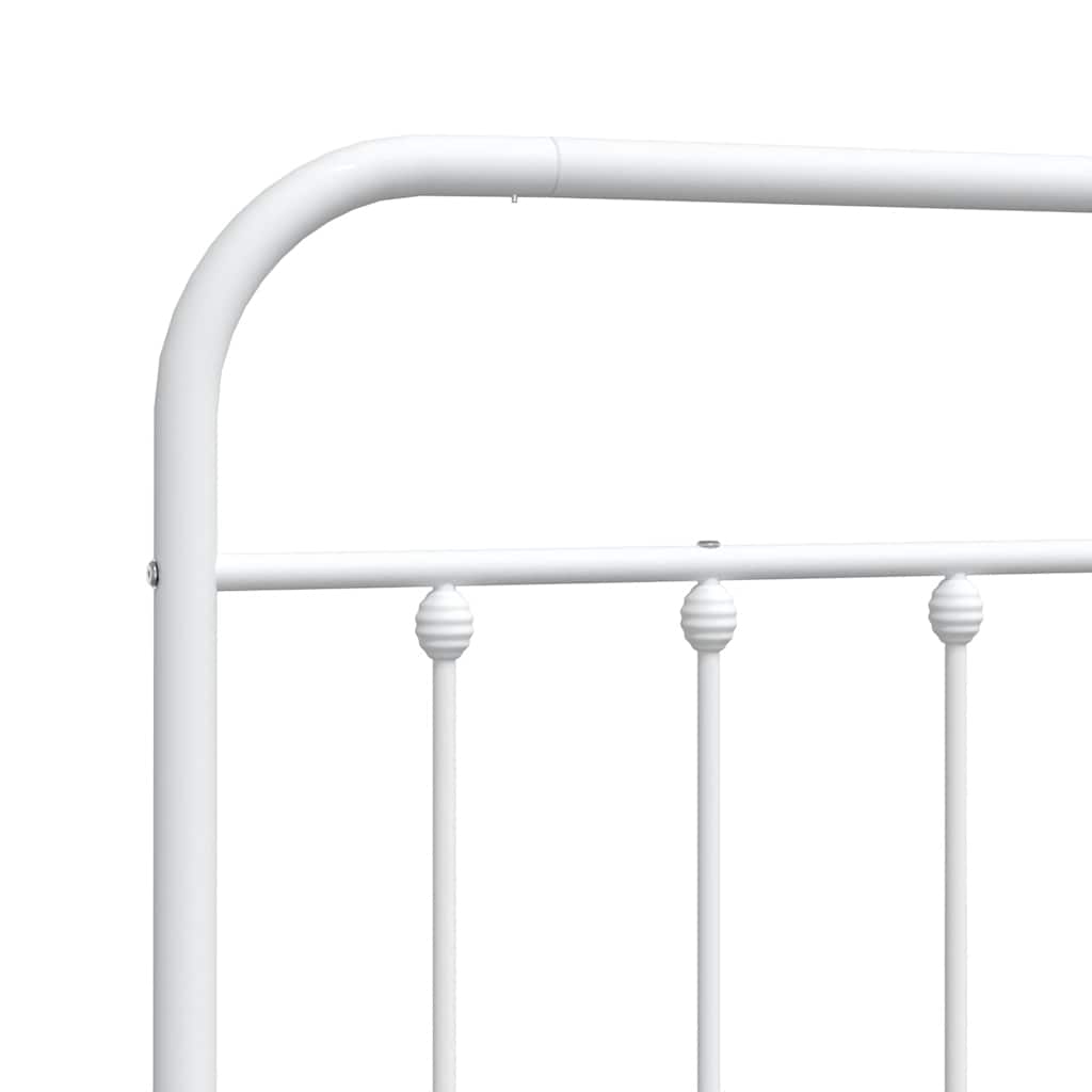 Ersatz-Kopfteil Metall Weiß 90 cm