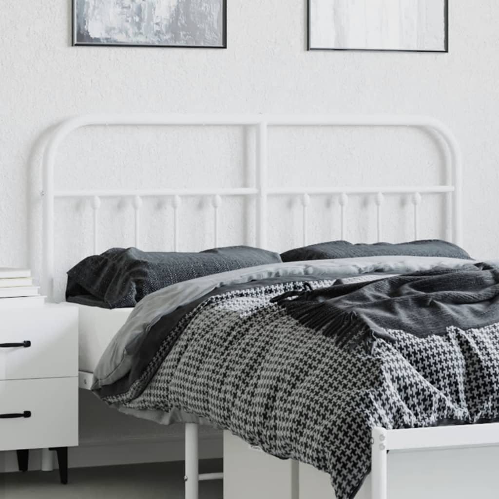 Ersatz-Kopfteil Metall Weiß 135 cm