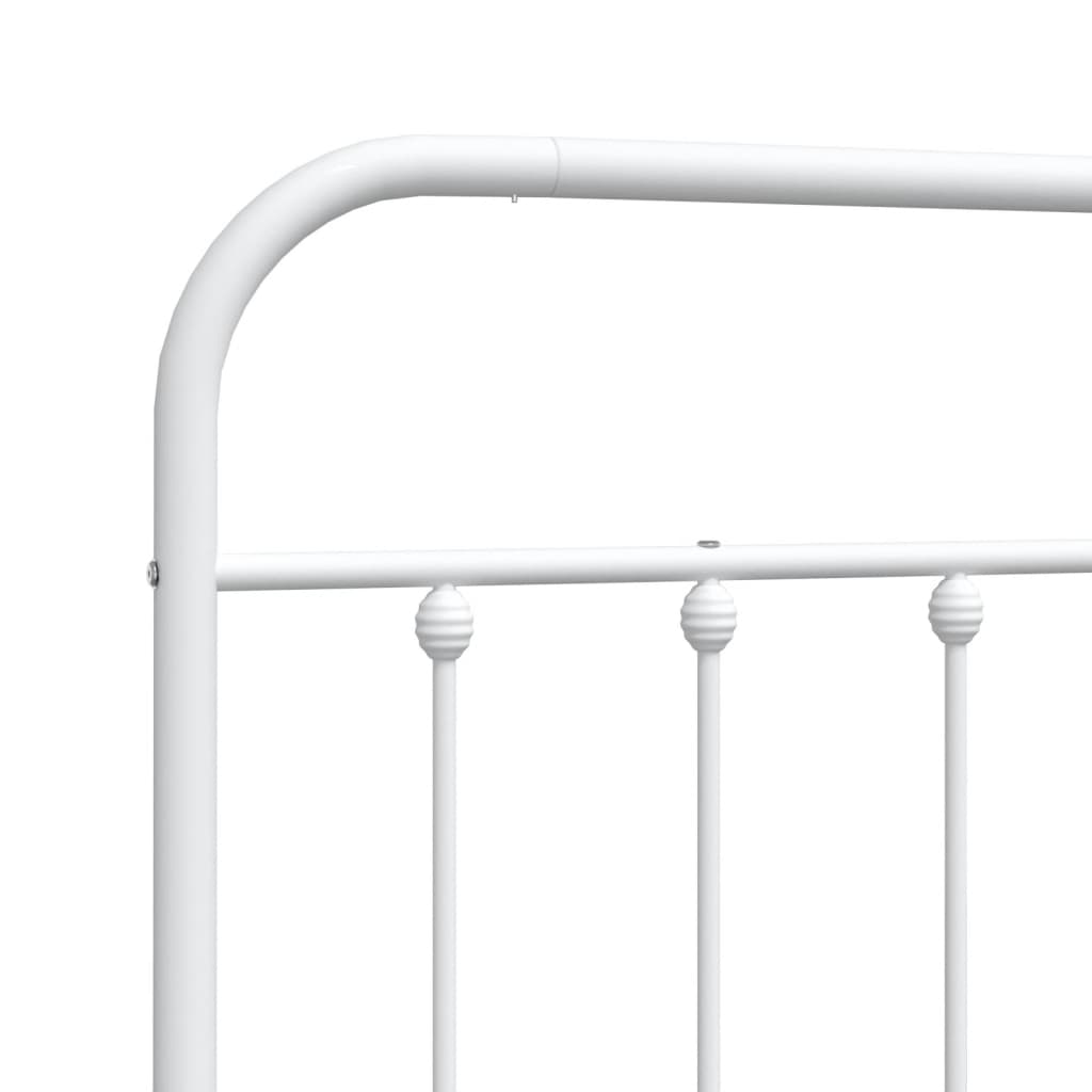 Ersatz-Kopfteil Metall Weiß 135 cm