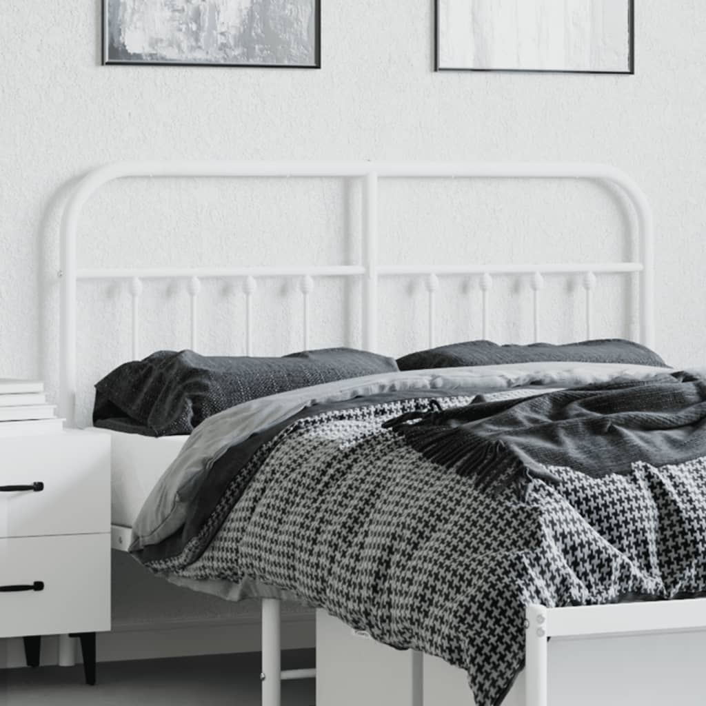 Ersatz-Kopfteil Metall Weiß 140 cm