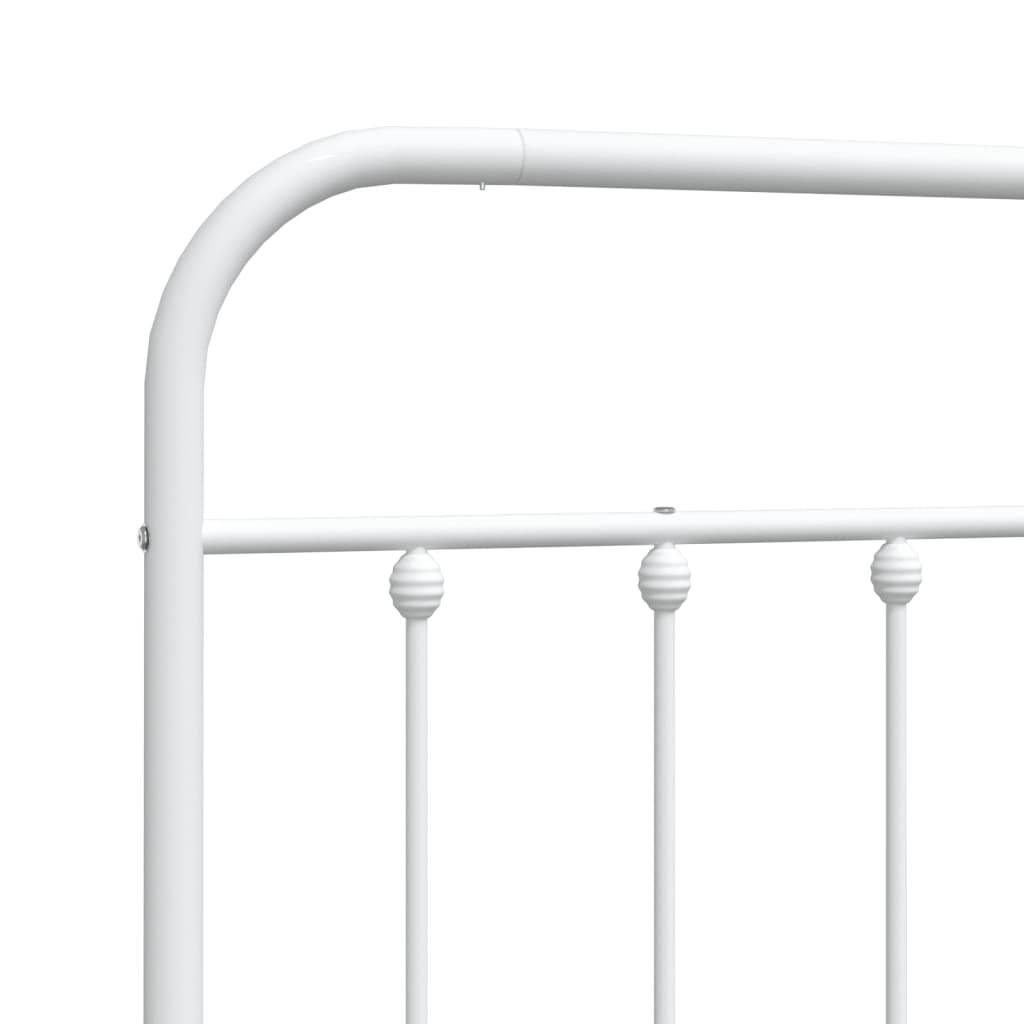 Ersatz-Kopfteil Metall Weiß 140 cm