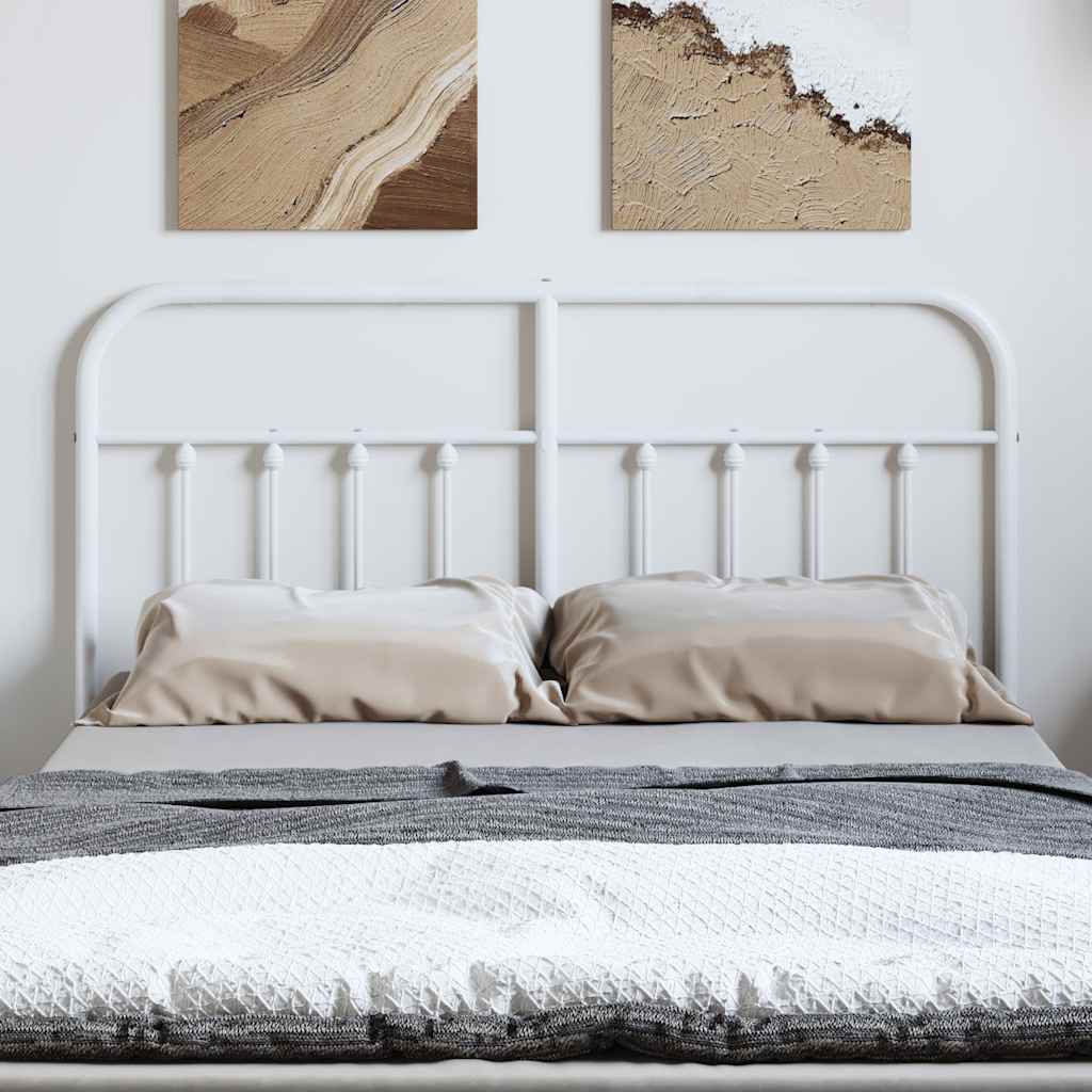 Ersatz-Kopfteil Metall Weiß 150 cm