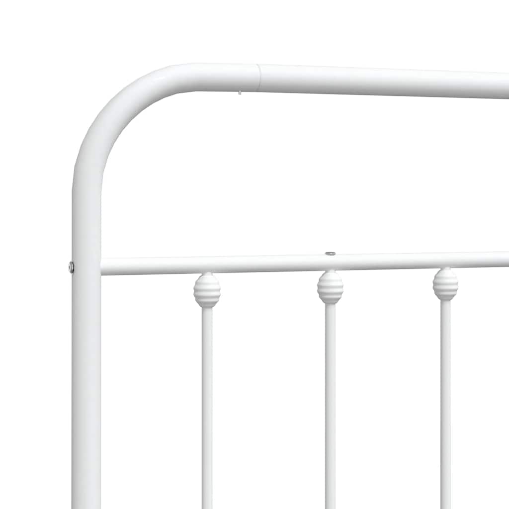 Ersatz-Kopfteil Metall Weiß 150 cm