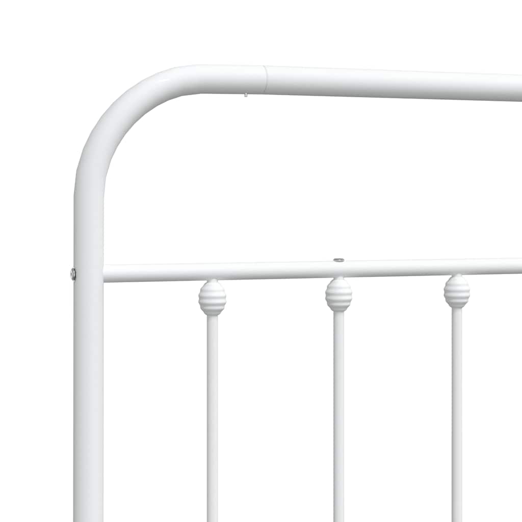 Ersatz-Kopfteil Metall Weiß 180 cm