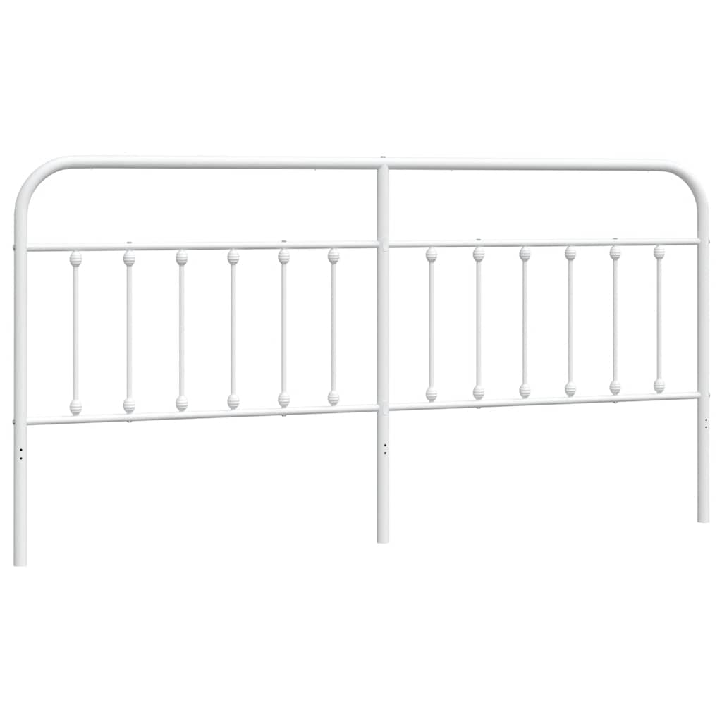 Ersatz-Kopfteil Metall Weiß 193 cm