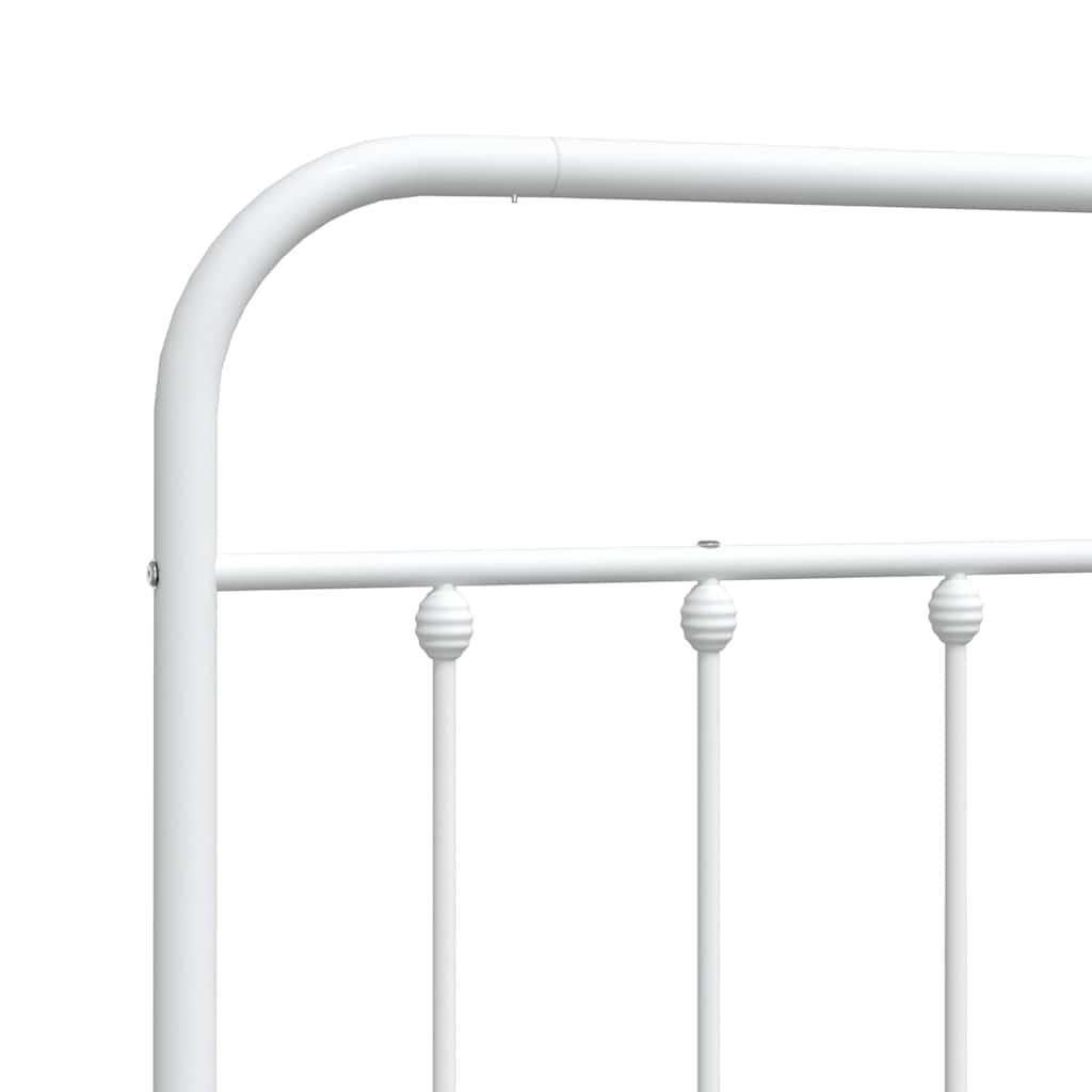 Ersatz-Kopfteil Metall Weiß 193 cm