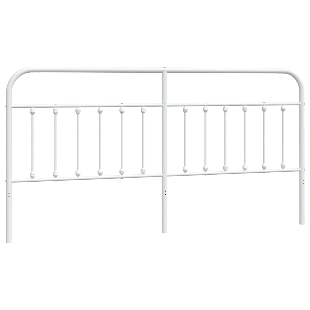 Ersatz-Kopfteil Metall Weiß 200 cm