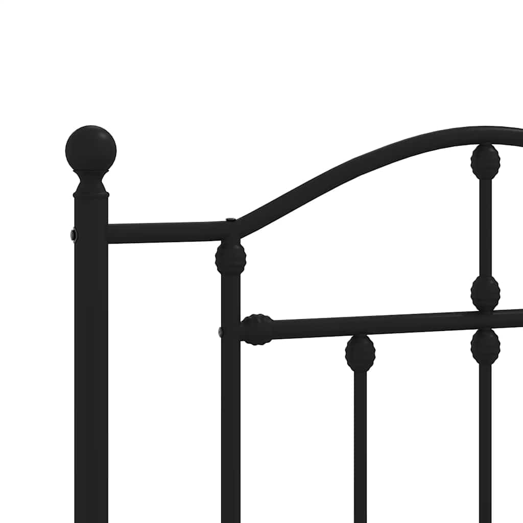 Ersatz-Kopfteil Metall Schwarz 100 cm