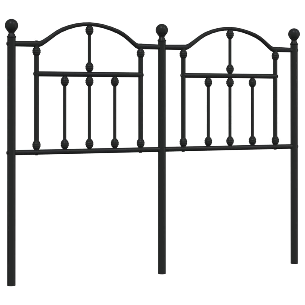 Ersatz-Kopfteil Metall Schwarz 120 cm