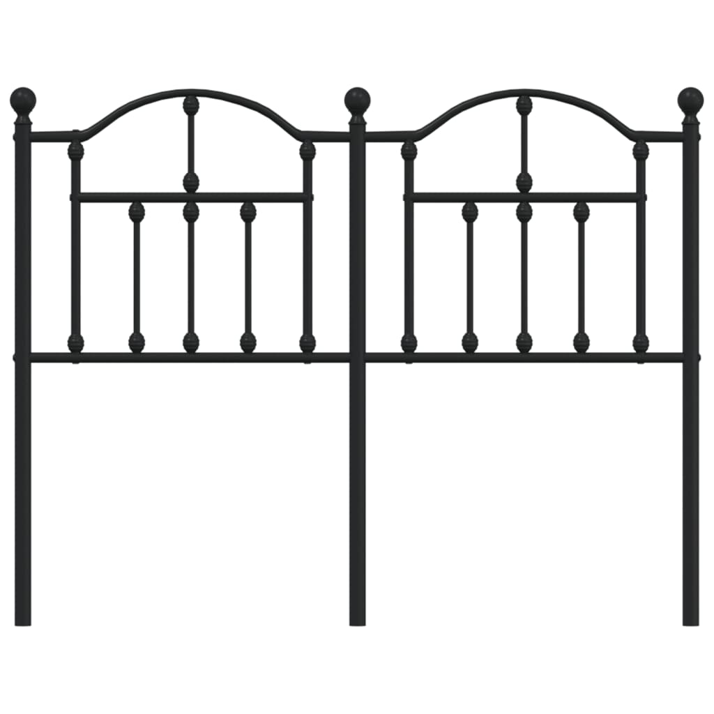 Ersatz-Kopfteil Metall Schwarz 120 cm