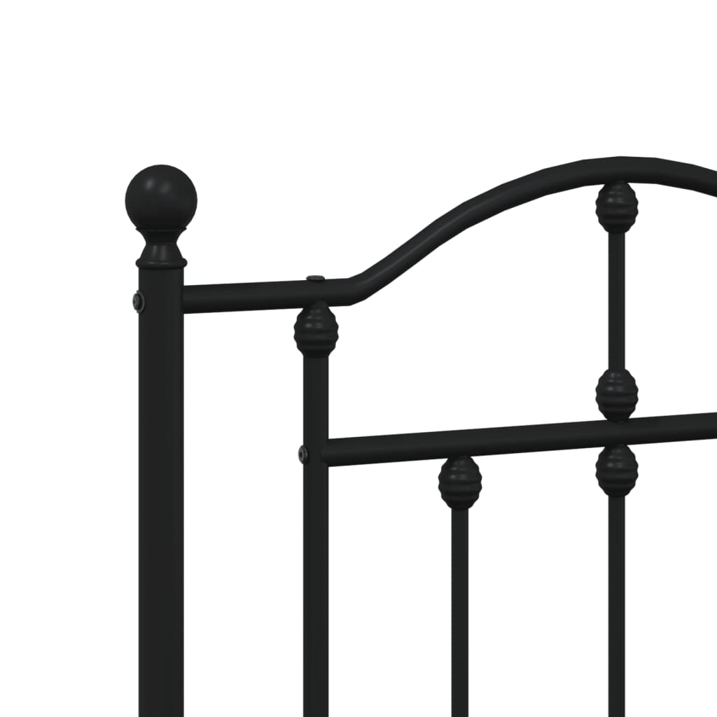 Ersatz-Kopfteil Metall Schwarz 120 cm