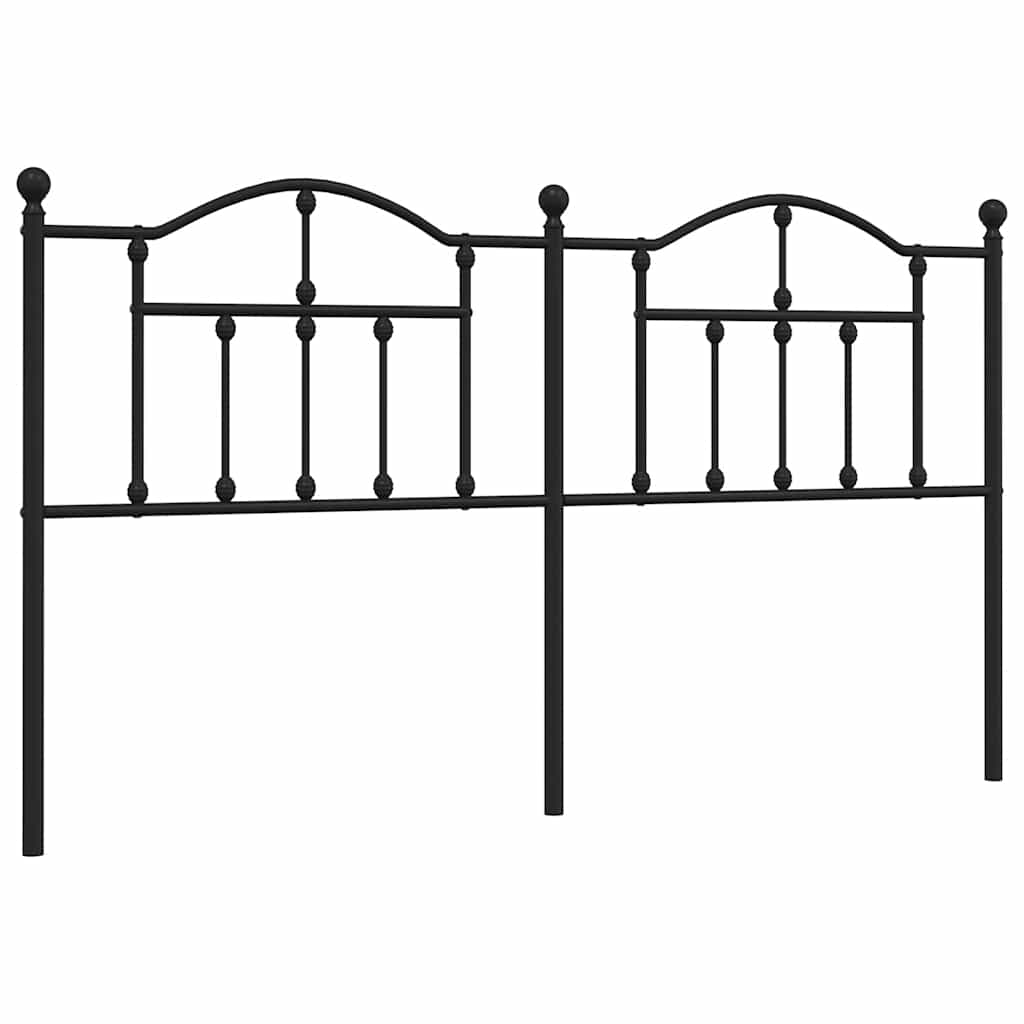 Ersatz-Kopfteil Metall Schwarz 160 cm