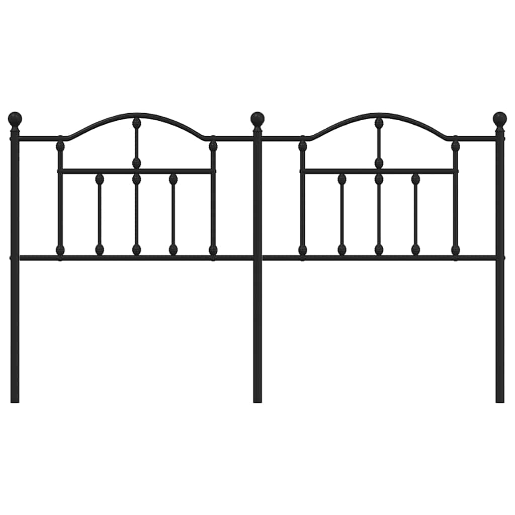 Ersatz-Kopfteil Metall Schwarz 160 cm
