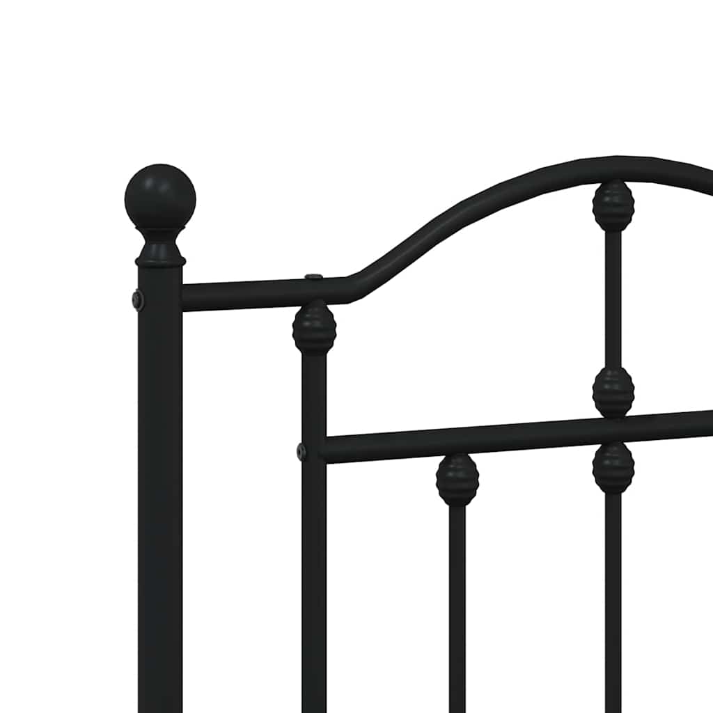 Ersatz-Kopfteil Metall Schwarz 160 cm