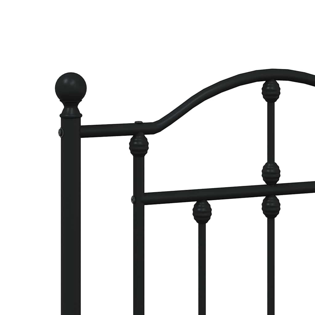 Ersatz-Kopfteil Metall Schwarz 193 cm