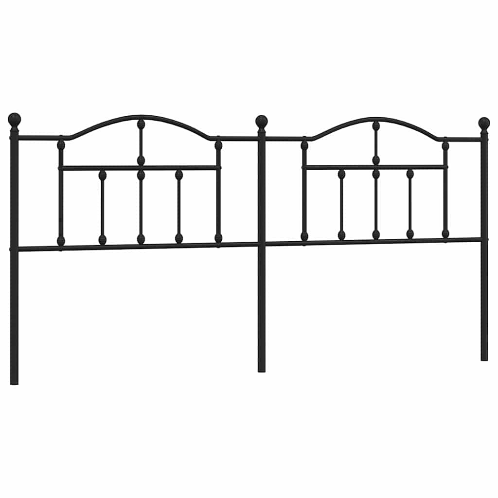 Ersatz-Kopfteil Metall Schwarz 200 cm