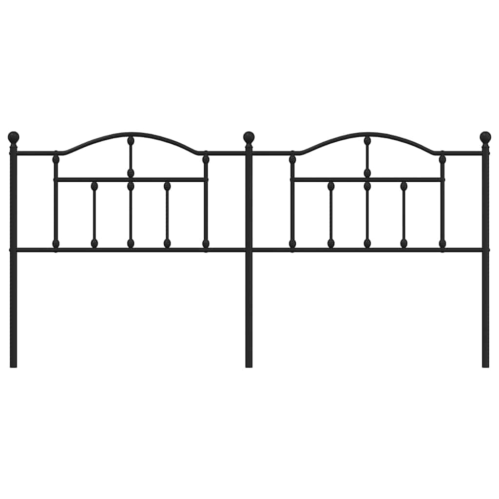 Ersatz-Kopfteil Metall Schwarz 200 cm