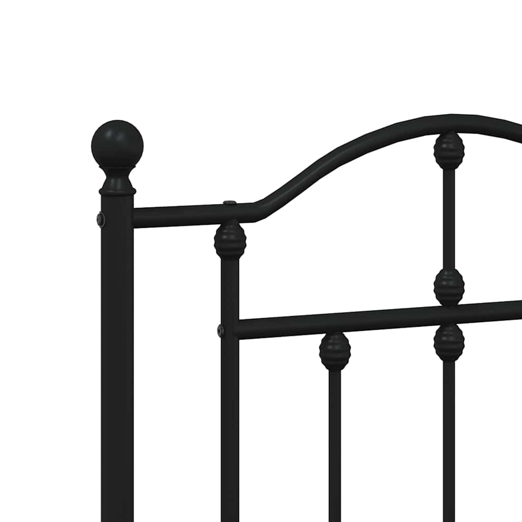 Ersatz-Kopfteil Metall Schwarz 200 cm