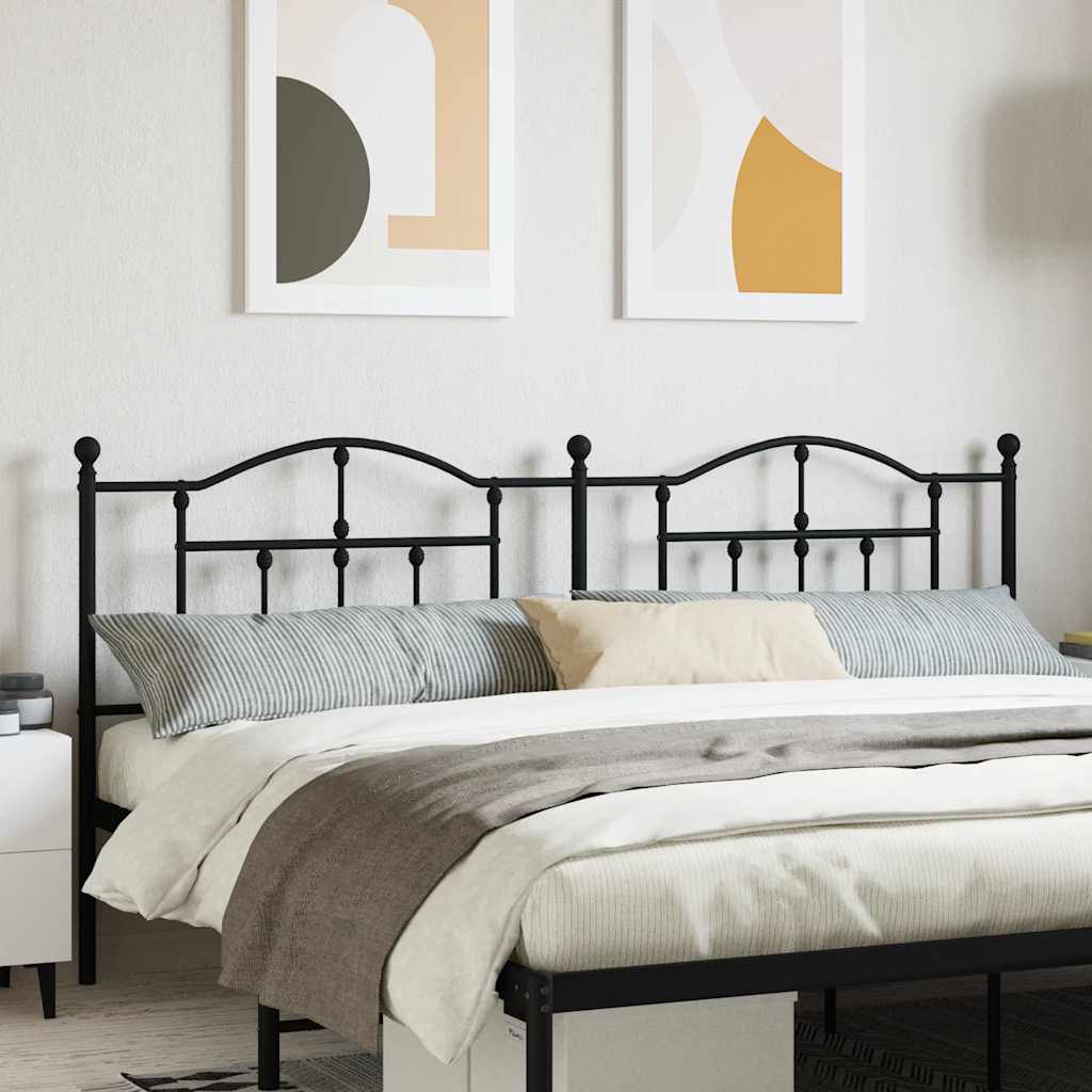 Ersatz-Kopfteil Metall Schwarz 200 cm