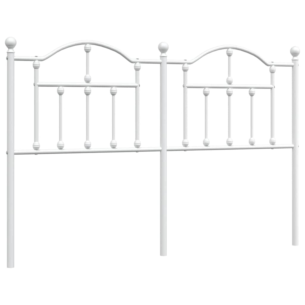 Ersatz-Kopfteil Metall Weiß 135 cm