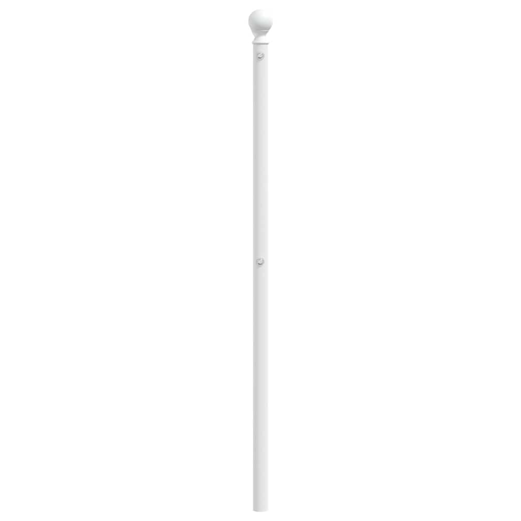 Ersatz-Kopfteil Metall Weiß 135 cm