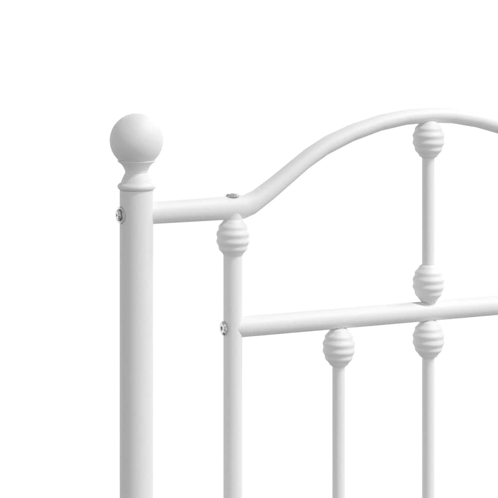 Ersatz-Kopfteil Metall Weiß 135 cm